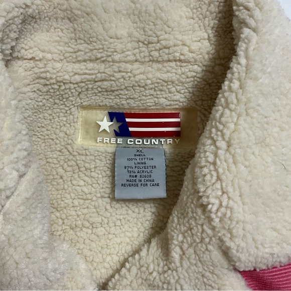 Free Country Coat XL Corduroy with Sherpa Cream Lining - Picture 5 of 9